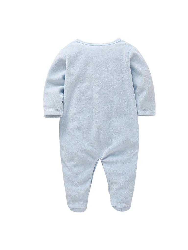 Newborn Baby Boys Long Sleeve 3-Piece Set for Autumn/Winter, 0-1 Year Bodysuit