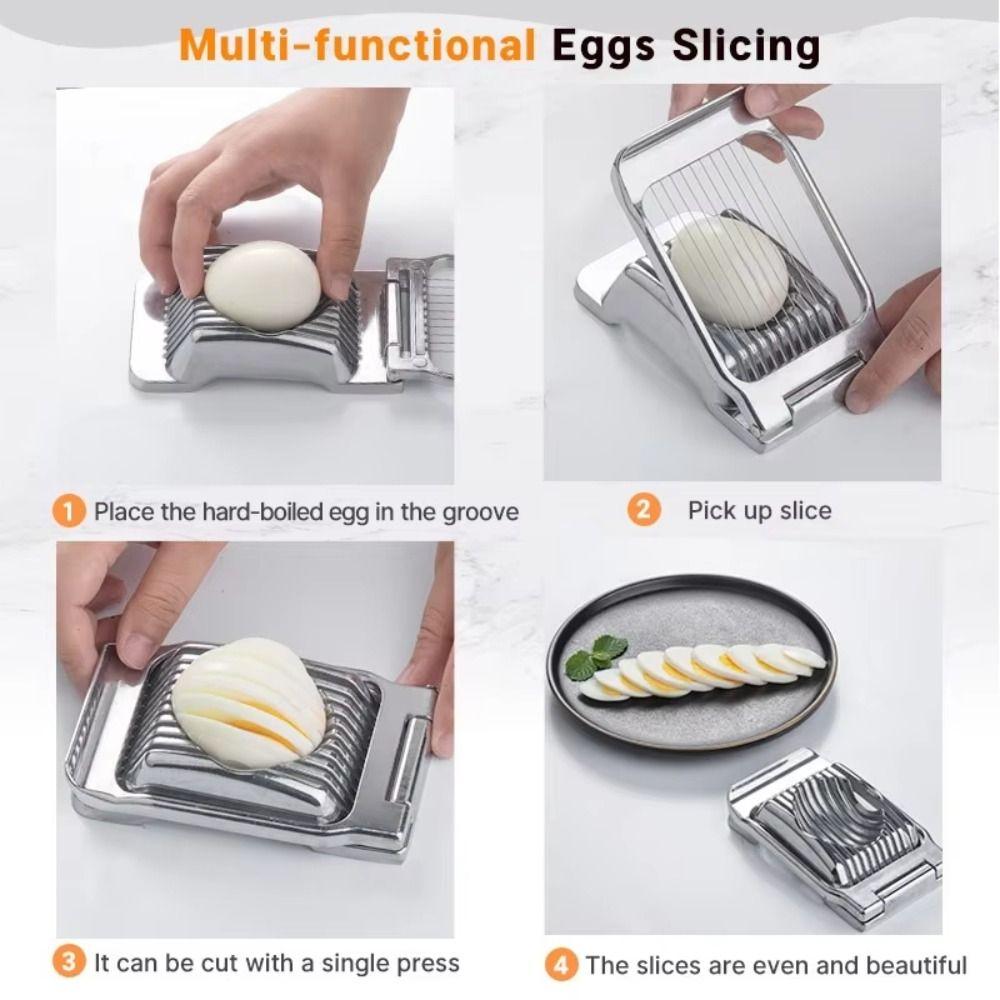Multifunctional Strawberry Slicer Heavy Duty Egg Cutter Kitchen Sectioner Egg Slicer Ham