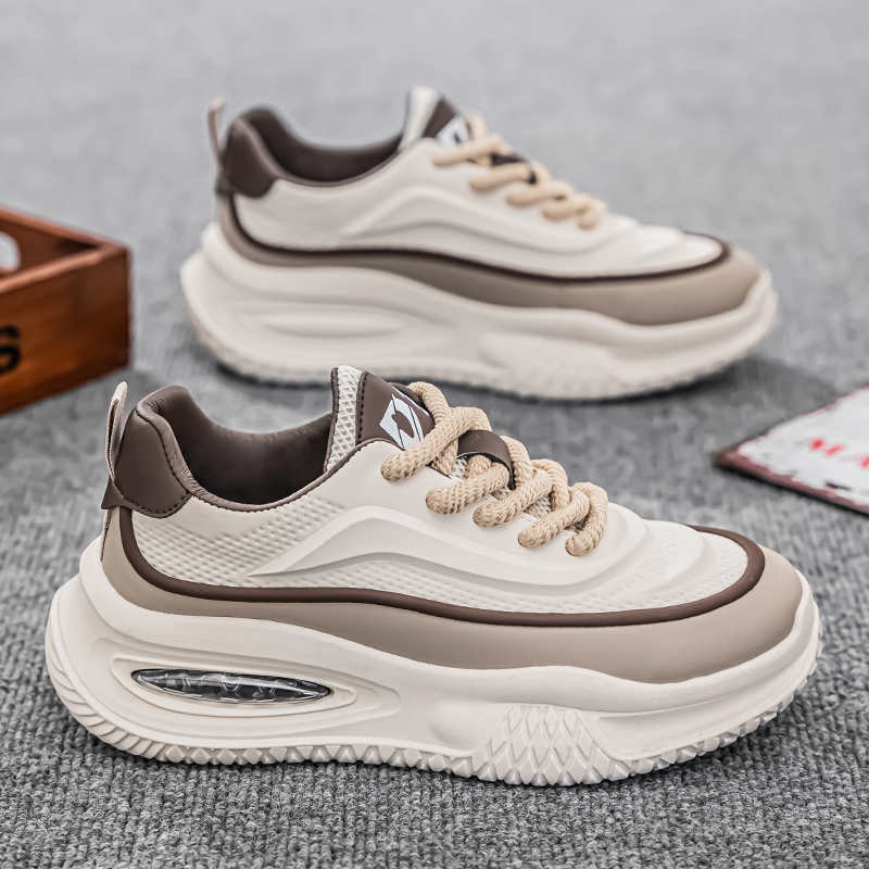 Fashion Big Sole Height Increasing Sneakers Men Brand Woven Shoes Summer Mens Trainer Sports Fat Shoses Outside Traning Ternis