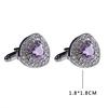 Shirt Cuff Button Triangle Zircon  Cufflink Charm Jewelry Gift