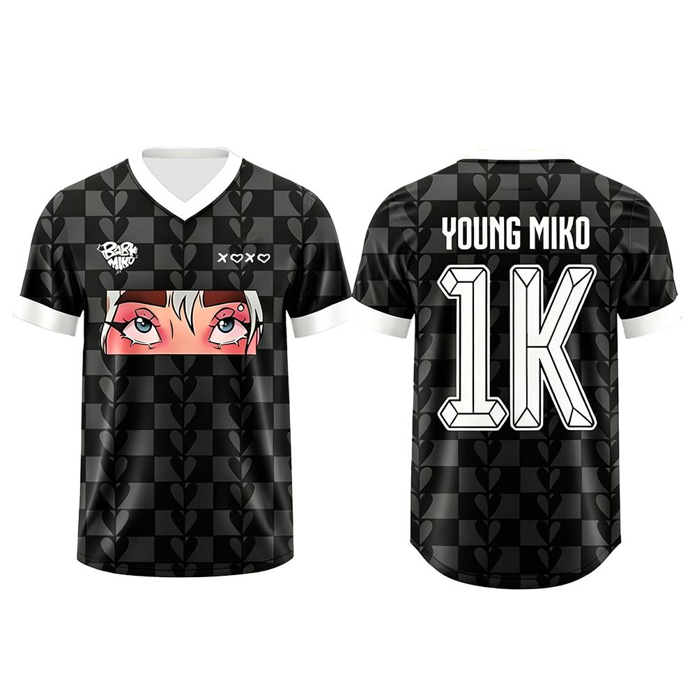 

Unisex Streetwear Young Miko Late Checkout Jersey V-neck Short Sleeve Loose Male T-shirt Casual Graphic 3D Print Tshirts Summer Jersey Anime Tops XXS чёрный