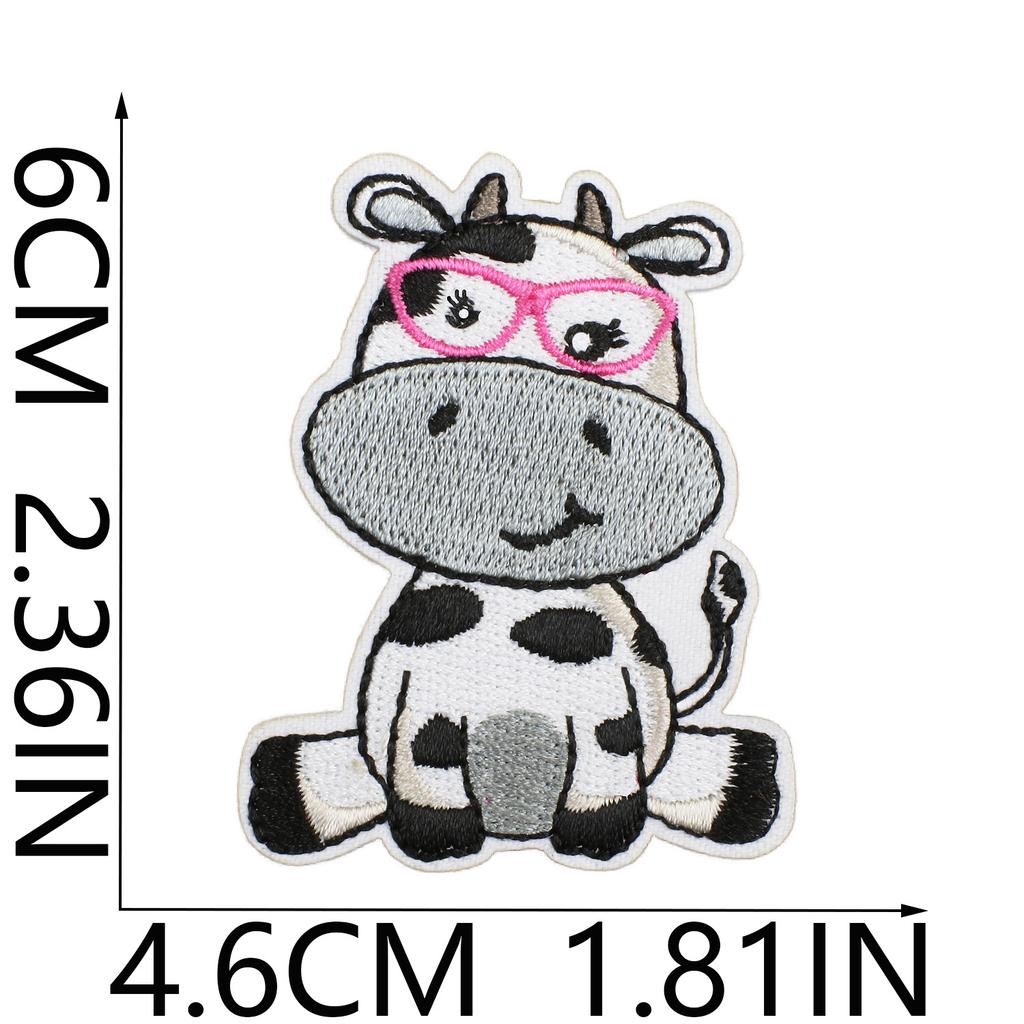 Human Second Mother Cow Embroidery Cloth Sticker Energy Origin Cow Patch Sticker Computer Embroidery Chapter Boy Clothing