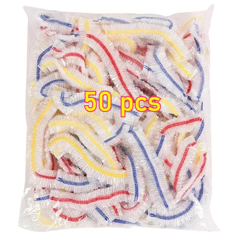 

Одноразовые цветные эластичные крышки для продуктов - Крышки для сохранения свежести фруктов, Кухонные пакеты для хранения, Заменитель пластиковой пищевой пленки 50PCS