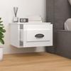 VidaXL Wall-mounted Bedside Table High Gloss White 41.5x36x28 Cm 816380