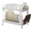2-Tier Stainless Steel & ABS Dish Drying Rack