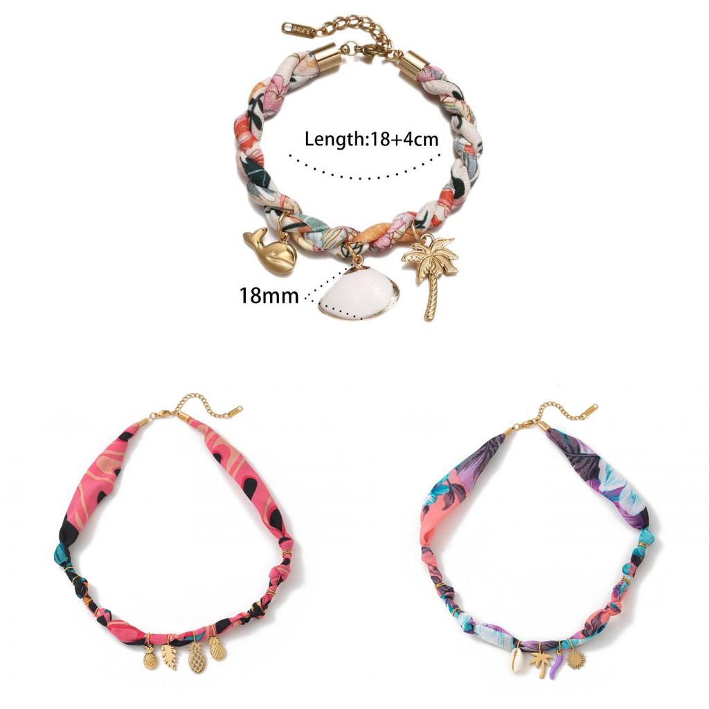 Ocean Marine Life Necklace With Colorful Shell Flower Pendant For Women And Men
