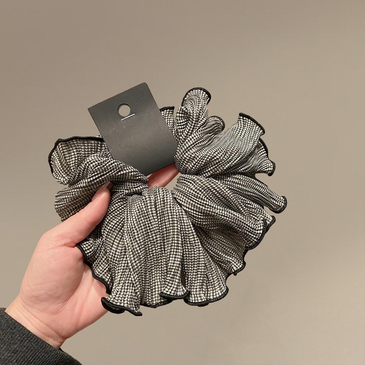 

Тканевая сетка сетка кружево толстая кишка резинка для волос женская мода универсальный головной цветок новый головной убор аксессуары для волос высокое чувство