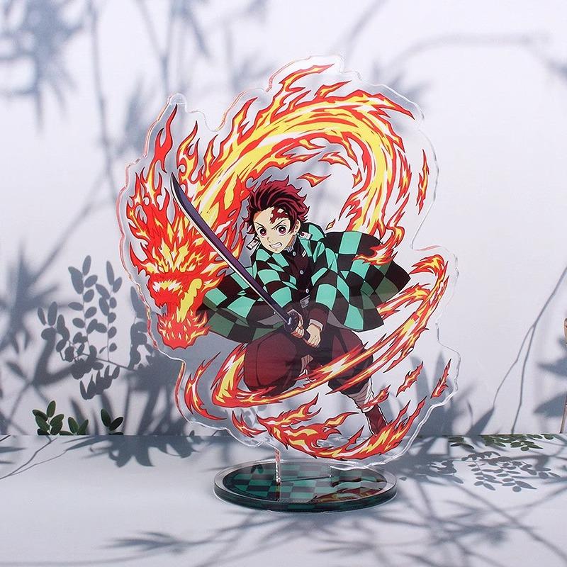 Demon Slayer Kimetsu No Yaiba Tanjiro Kamado Large Acrylic Stand Figure Character Desktop Decoration Collectible For Anime Fans
