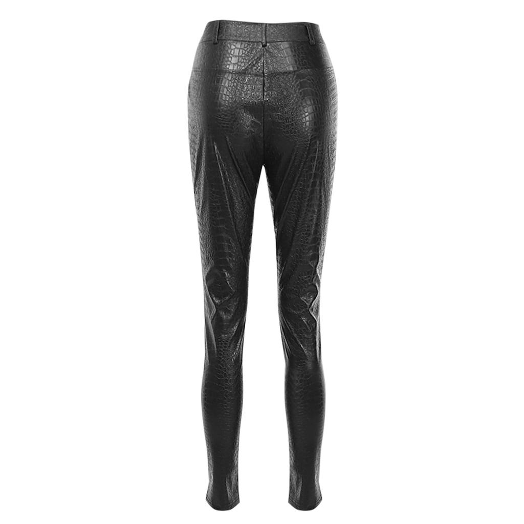 Women's Zipper High Waist Casual Snake 