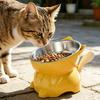 Ciotola Rialzata per Gatti Ciotola Inclinata per Cibo per Gatti Antiscivolo Ciotola Rialzata per Alimentare Gatti Protegge il Collo dei Gatti Amichevole per Bere Mangiare