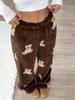Leopardenmuster Weite Leggings - Europäischer und Amerikanischer Stil