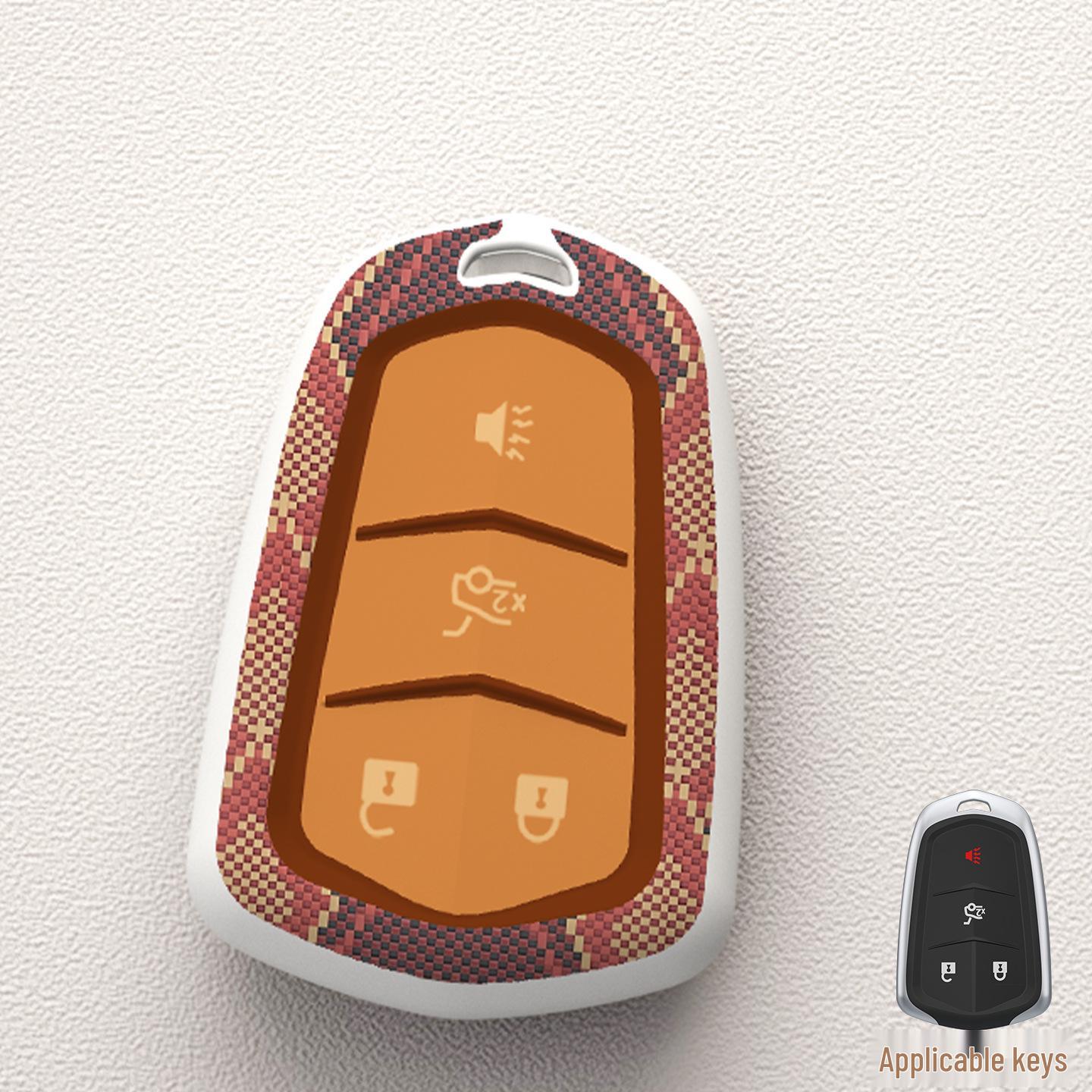 Cadillac Car Key Case Protective Cover for XT5/XT4/XT6, GT4, ATSL, CT6, and XTS Models.