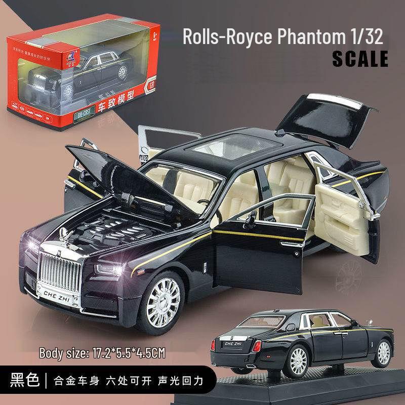 

Zhi 1/32 Модель автомобиля Rolls-Royce Phantom Сплавная игрушка для детей чёрный