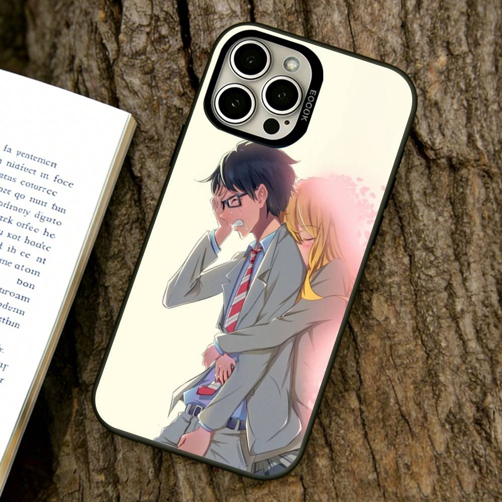 Your Lie in April Phone Case For iPhone 17,16,15,14,13,12,11 Plus,Pro Max,XS,Colorful Silver Black Cover