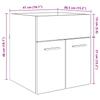 Black Oak Effect Bathroom Vanity Unit 41 x 38.5 x 46 cm