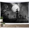 Halloween Tapestry Full Moon Black Raven