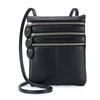 Genuine Leather Women'S Bag Women'S Mobile Bag Woman Handbag Soft Leather Vertical Three Zipper Shoulder Crossbody Bag Quality