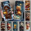Animal Brown Cute Bear Phone Case Cover for Samsung Galaxy A17 A16 A26 A36 A56 A57 A37 A15 A25 A35 A55 A14 A24 A34 A54 A13 A23 A