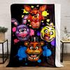 Four colorful cartoon animal faces with splattered paint backgrounds. for all seasons blanket lunch break throw gift