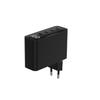 Universal charger 100W GaN 1xUSB-A 3xUSB-C fast charger LCD black