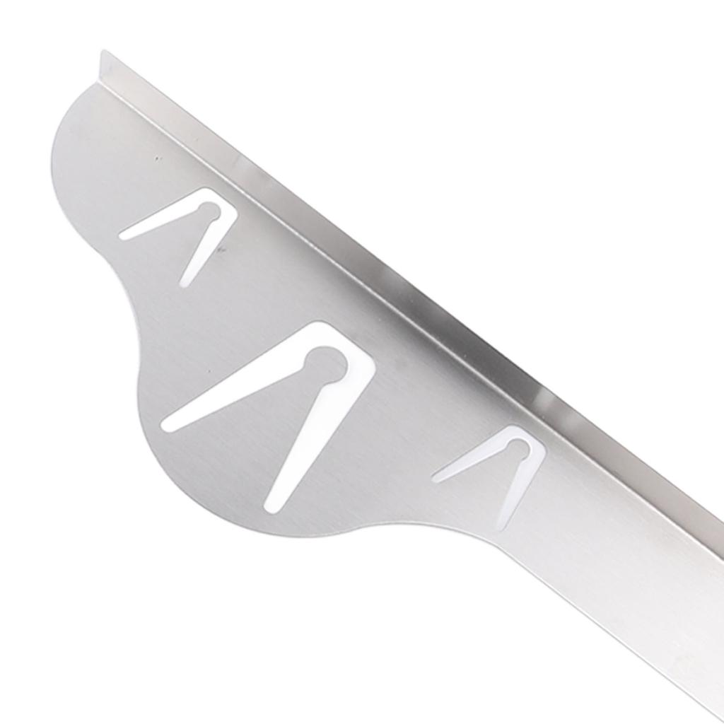 2 Stück Herdabdeckung 59,5x10cm Silber Edelstahl Herd Theke Spaltfüller für Küche