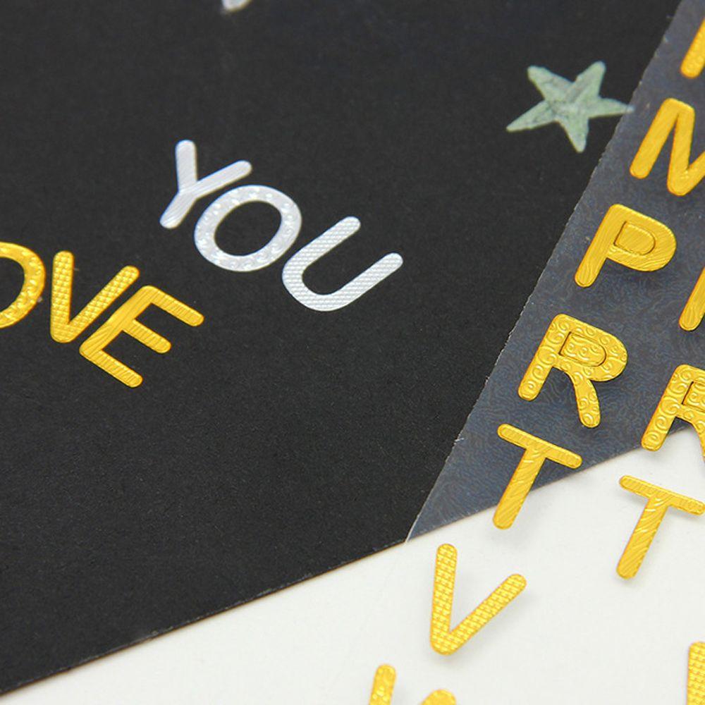 Planner Bronzing Letters Numbers Alphabet Stationery Sticker Numbers Label Sticker School Supplies