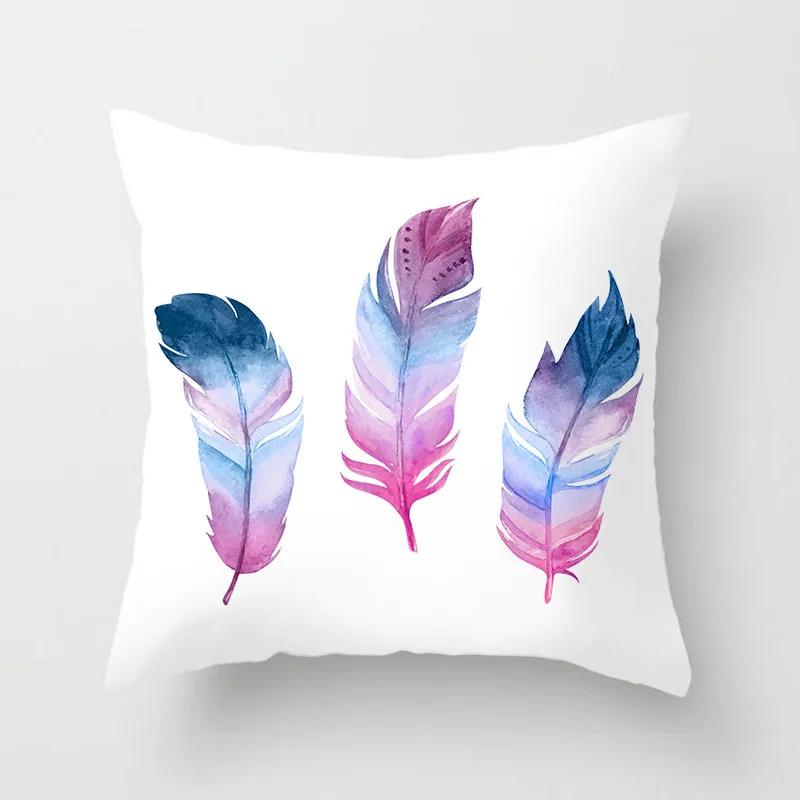 Feather Dream Catcher Pattern Pillow Cushion Cover Car Home Sofa Bed