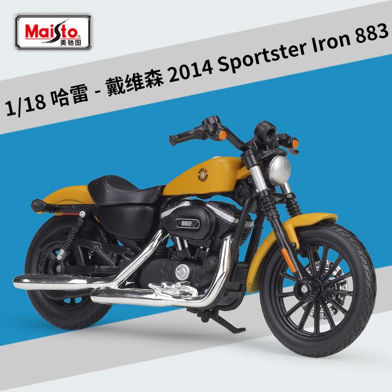 Maisto 1:18 Harley Davidson Sportster Iron 883 Legierung Klassisches Motorradmodell Druckguss Metall Motorradmodell Kinderspielzeug Geschenk