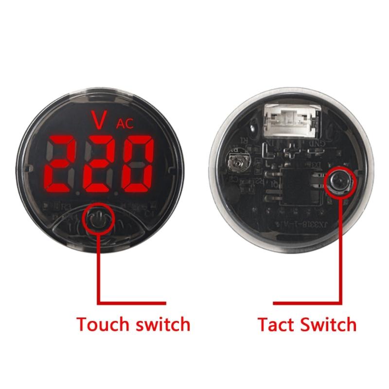 AC Voltage Meter 50 to 265V with Reverse Polarity Protections & Clear LED Display for Electrical Testing Maintenance