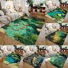 2D Koi Fish and Lotus Leaf Rock Design Carpet Suitable for Bedroom and Living Room Carpets Floor Mats for Children's Play Areas