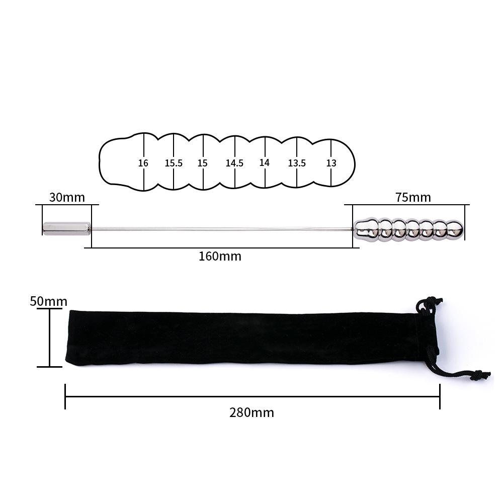 Unisex Stainless Steel Urethral Stick Metal Pull Bead Anal Massager Sounding Urethral Sex Toy Penis Plug Chastity BDSM