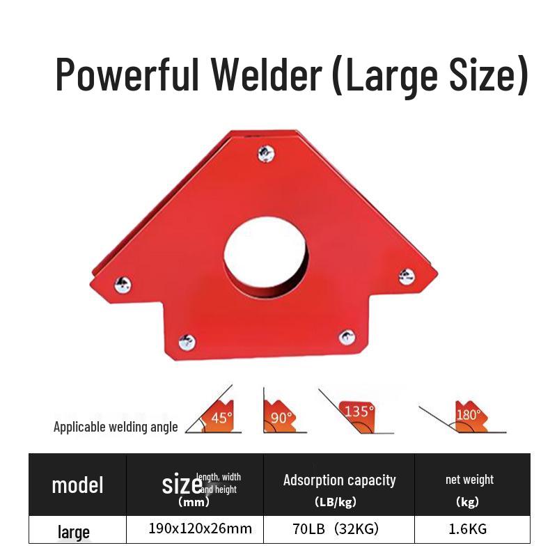 Welding Positioner with Strong Magnetic Suction for Right Angles