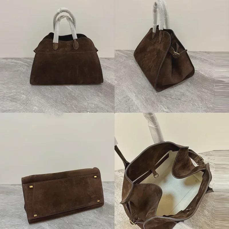 The Row – Margaux 15 – Tragetasche aus Wildleder im Retro-Look
