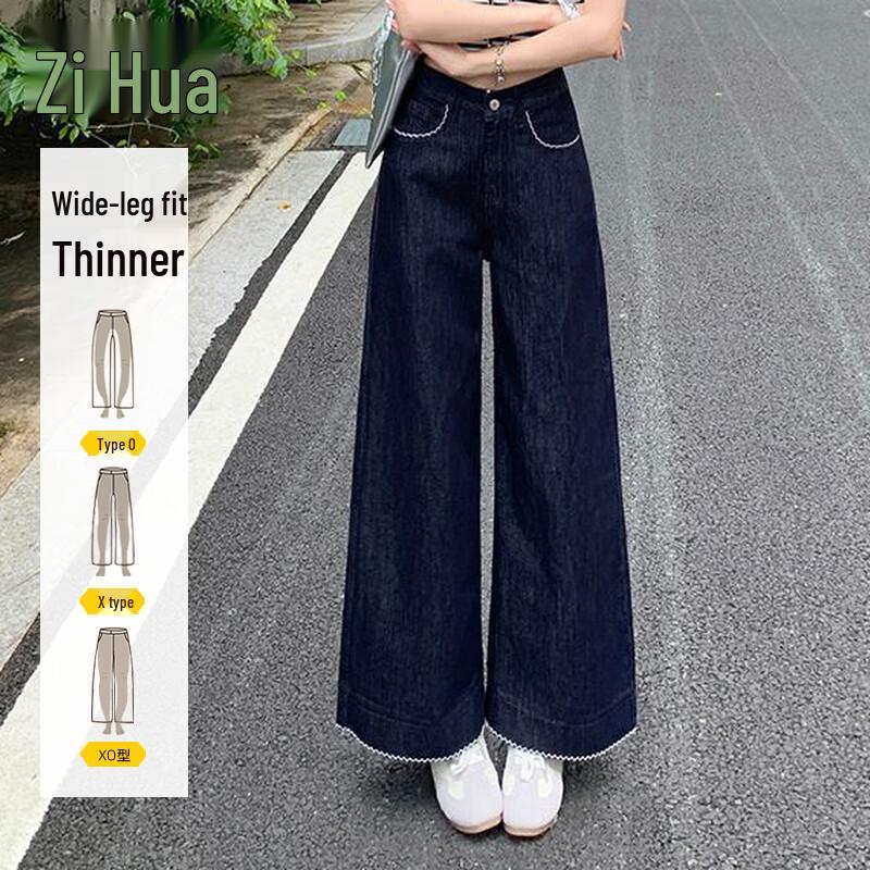 

Women s High-Waist Wide-Leg Straight-Fit Denim Jeans XL