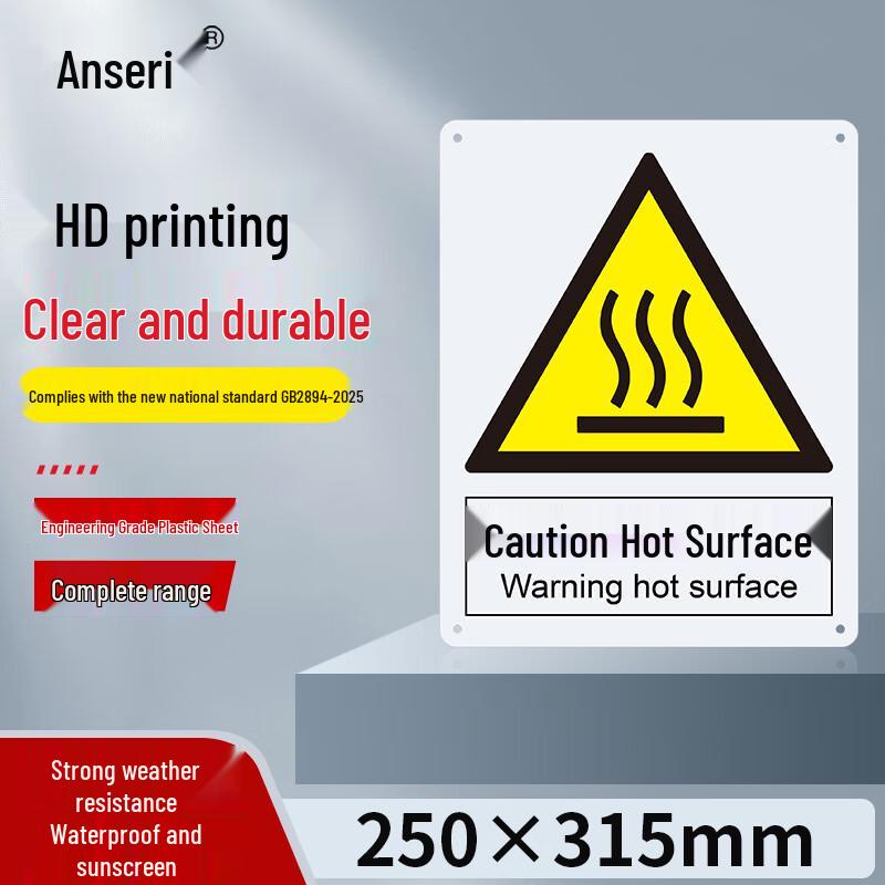 Aisairui Caution Hot Surface Safety Sign