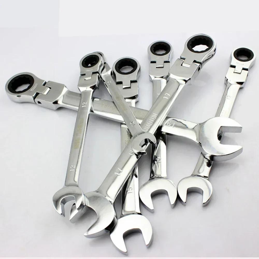 Hot Sale 8-19mm Activities Ratchet Gears Wrench Set Flexible Open End Wrenches Repair Tools To Bike Torque Wrench Spanner Amagi