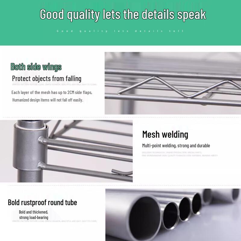 Yingbai 5-Tier Kitchen Storage Rack with Adjustable Feet