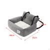 Cozy Pet Car Seat for Small Pets - Simple Setup, Plush Gray Fabric