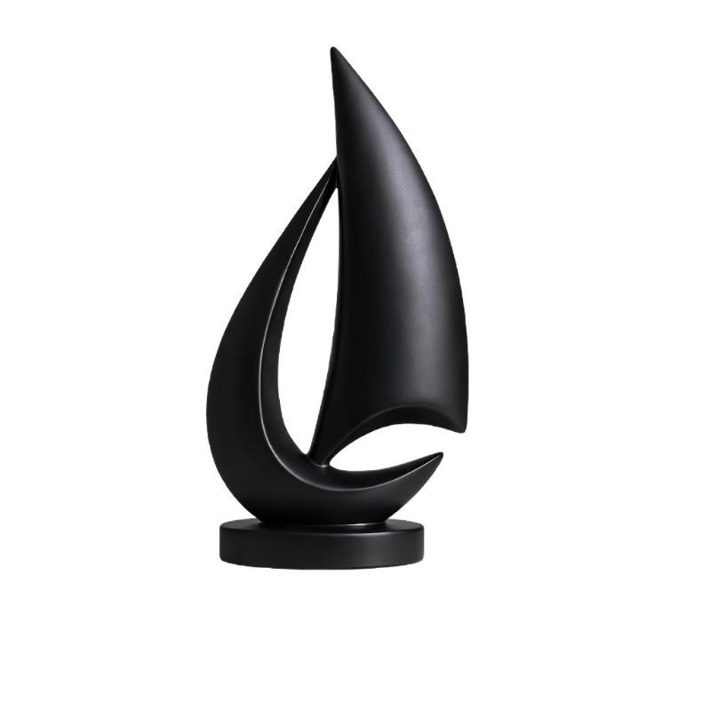 1PC explosive 3D printing modern Nordic wind sailing boat sculpture simple abstract living room entrance desktop light luxury ornament