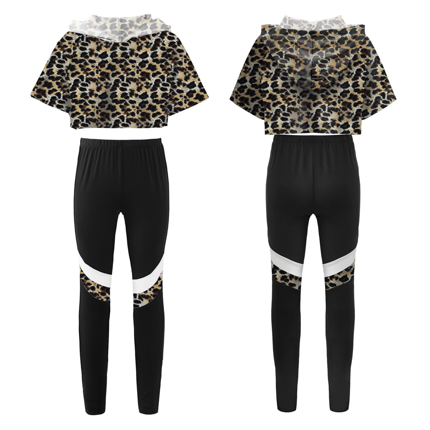 

Детский комплект из 2 предметов для девочек: спортивный костюм, укороченная рубашка с капюшоном и короткими рукавами, спортивный костюм со спортивными штанами