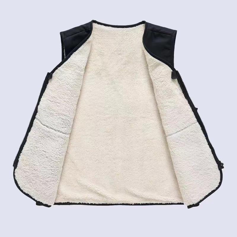 Men's Spring/Autumn Cotton Multi-Pocket Vest - Outdoor, Casual, Sleeveless Jacket for Middle-Aged & Elderly. Perfect for Fishing & Daily Wear.