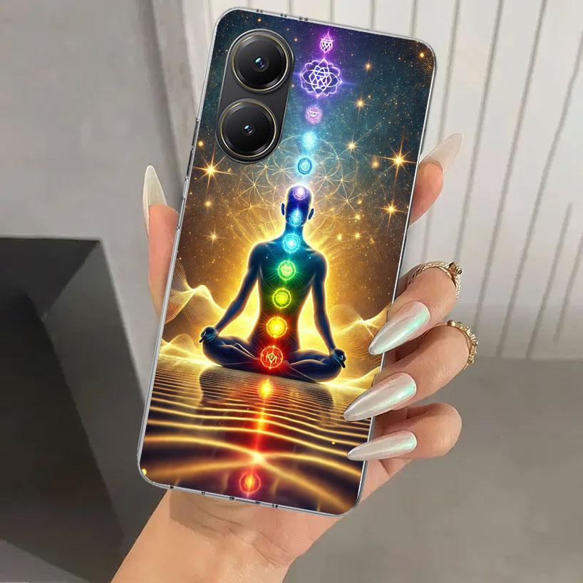 Yoga Chakra Spiritual Energy Universe Phone Case for Xiaomi Poco X5 X6 X7 Pro F7 Ultra M7 Redmi 15 15C 13 13C 12 12C 10 10A 10C