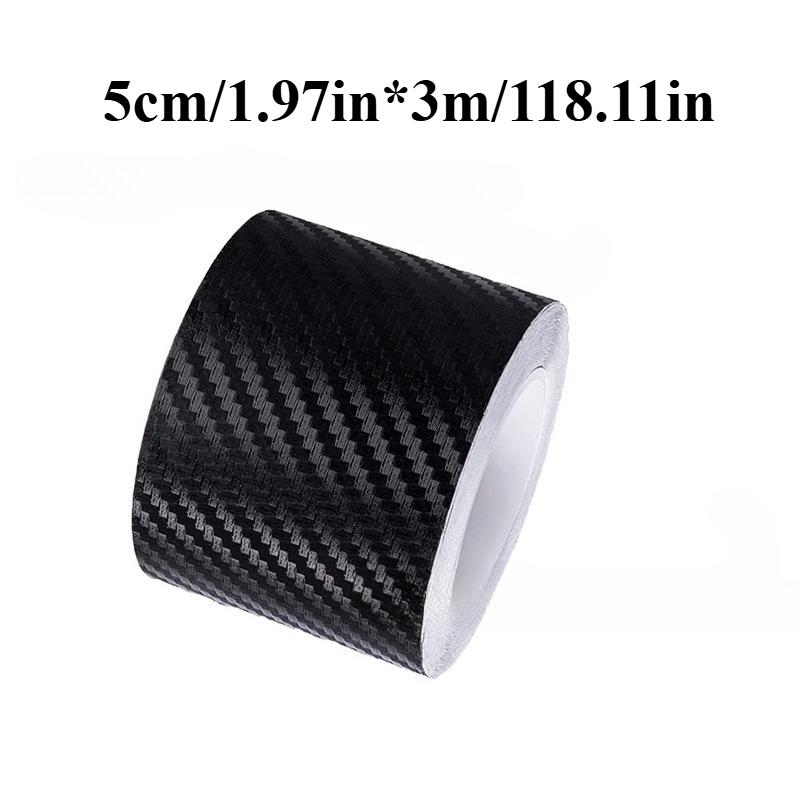 1PC 3D Carbon Fiber Sticker Paste Car Threshold Protective Film Anti Scratch Waterproof Matte Black Nano Sticker for Car Body