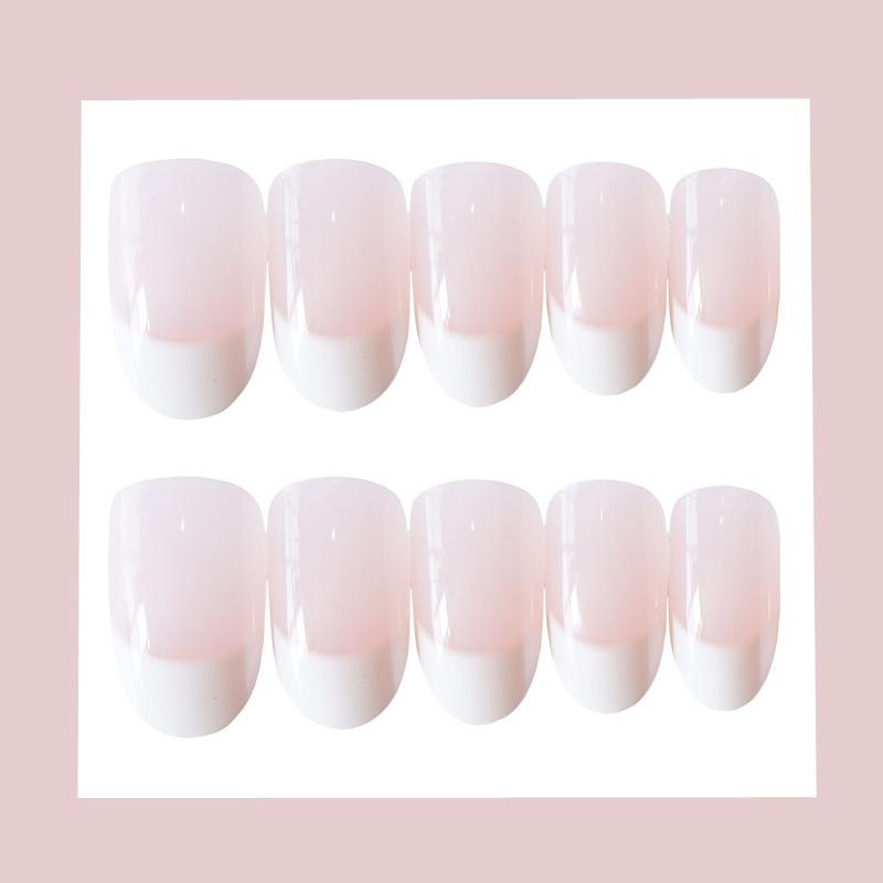Buy 24pcs Set Long Pink French False Nails Acrylic Classical Full Nail Tips Artificial Nails With Glue At Affordable Prices Free Shipping Real Reviews With Photos Joom