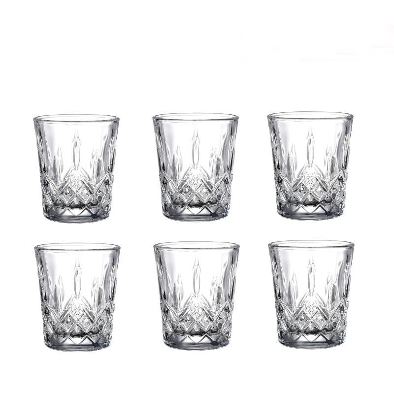 

6 шт. Набор бокалов для красного вина, винтажная алмазная роспись, стекло, домашний креативный подарок для вечеринки, свадьбы, годовщины, прозрачных напитков 6pcs