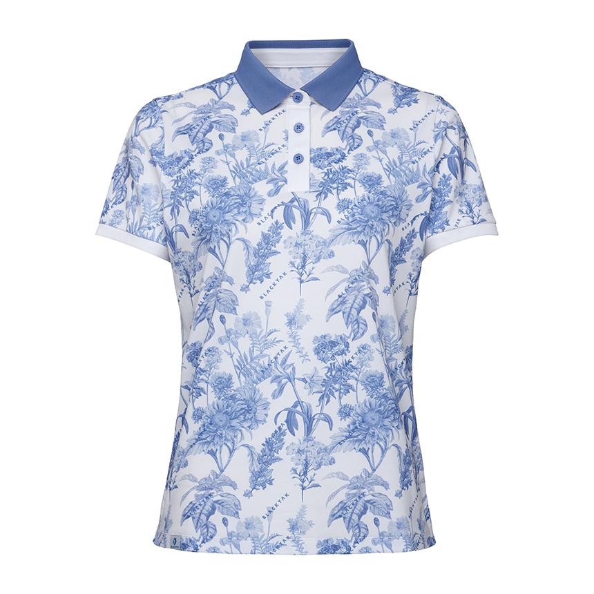 BLACKYAK Women'S Flower Collar Short Sleeve Tee #2_Lb