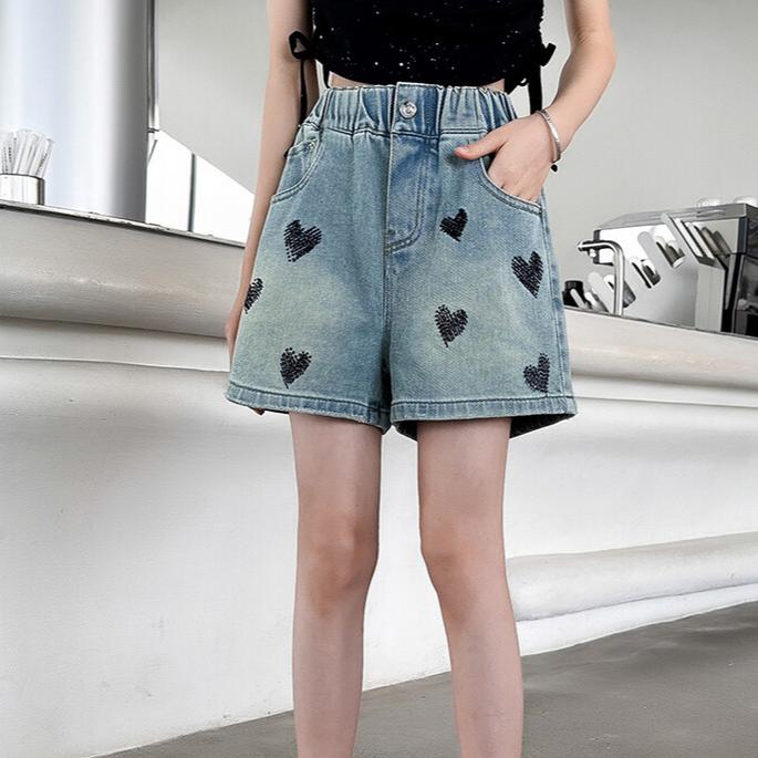 Sommer Mädchen Denim Shorts Locker Sommerhosen Vielseitige Jeans Kinder Shorts Dünne Shorts