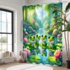 Animal Frog And Lotus Bathing Curtain  Bathroom Shower Curtain Waterproof With 12 Hooks Home Deco Free Ship