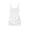 Damen French Style Quadratischer Ausschnitt Ärmellos Bodycon Taillenbetontes Midi-Kleid - Herbst/Winter Neuankunft
