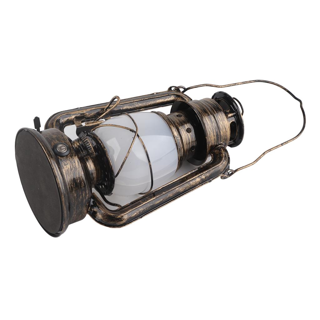 LED Lantern Camping Light Rechargeable Lamp Retro Style Portable   Warm White Light